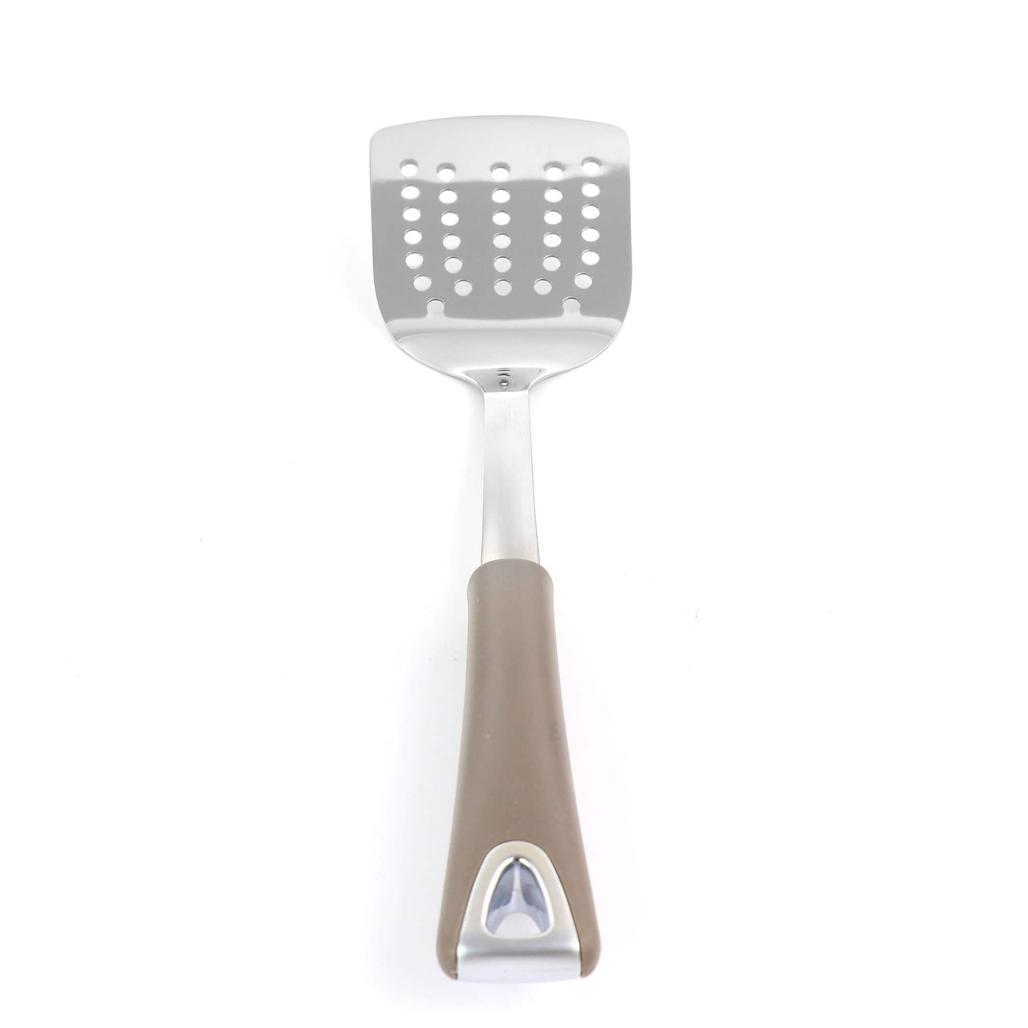 Martha Stewart Gray Stainless Steel Slotted Turner